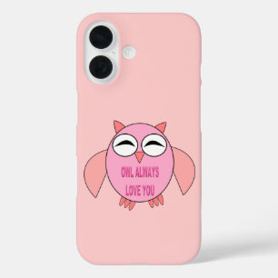 Coques iPhone 16 Chouette Message d'Amour Mignon