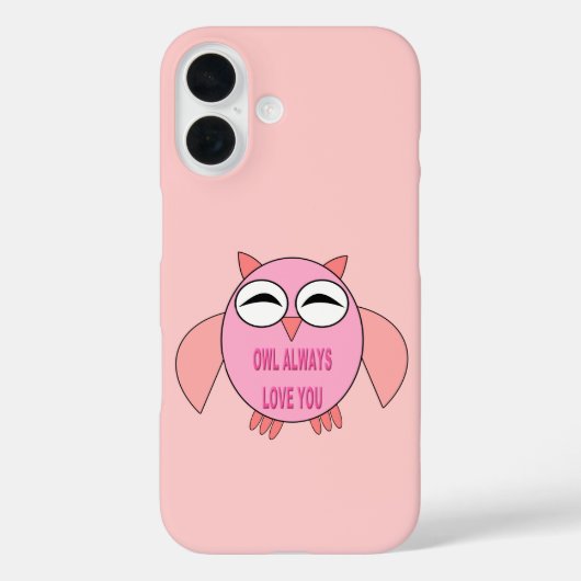 Coques Case-Mate iPhone Chouette Message d'Amour Mignon (Verso)