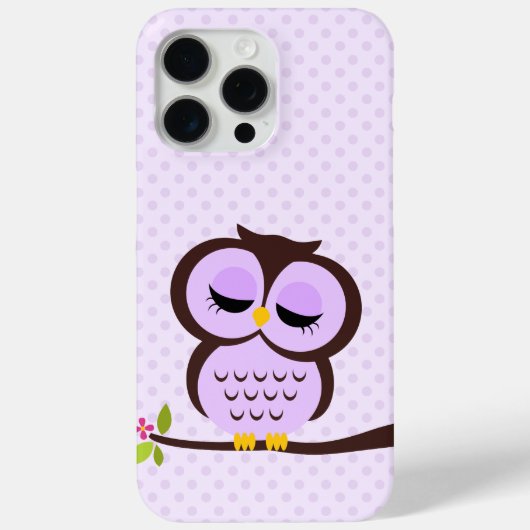 Coques Case-Mate iPhone Chouette mignonne pourpre (Verso)