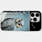 Coques Case-Mate iPhone Chouette Neige En Bois D'Hiver (Verso (horizontal))