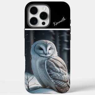 Coques iPhone 16 Pro Max Chouette neigeuse dans l'aventure hivernale