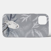 Coques Case-Mate iPhone Chouette neigeuse sur pin d'hiver (Verso (horizontal))
