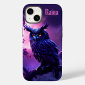 Coques Case-Mate iPhone Chouette noire à minuit (Verso)