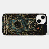 Coques Case-Mate iPhone Chouette Oracle Cosmique • Céleste Mystique (Verso (horizontal))
