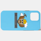 Coques Case-Mate iPhone Chouette ouvrière de construction mignonne avec de (Verso (horizontal))