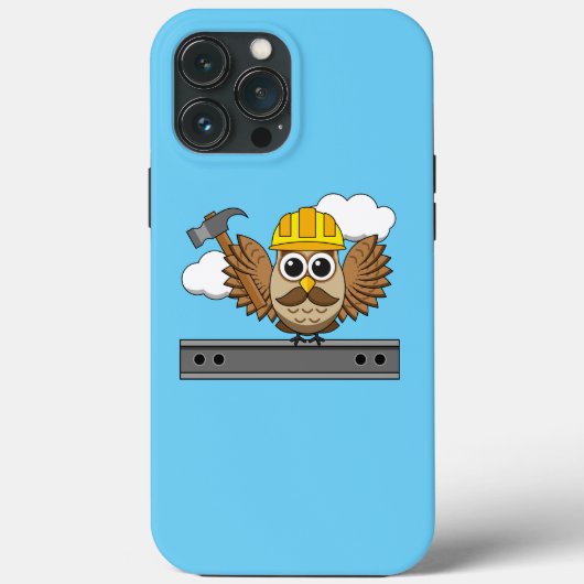 Coques Case-Mate iPhone Chouette ouvrière de construction mignonne avec de (Verso)