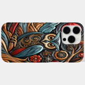 Coques Case-Mate iPhone Chouette perchée sur l'arbre sous un feu de lune r (Verso (horizontal))