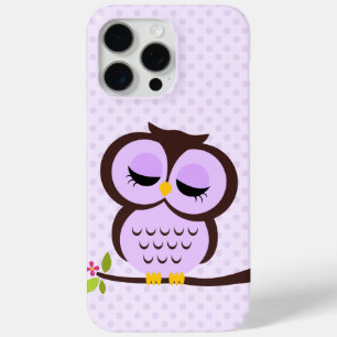 Coque iPhone 15 Pro Max Chouette pourpre
