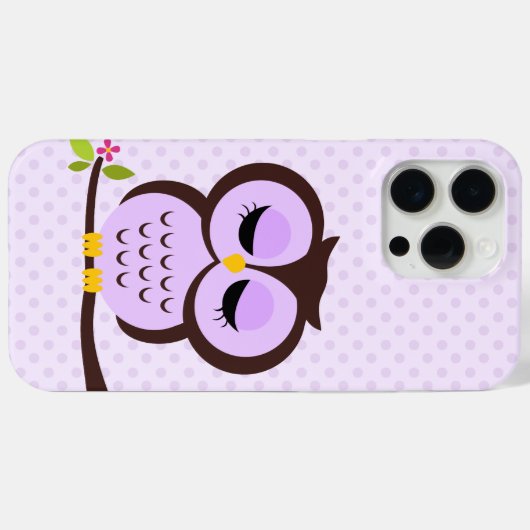 Coques Case-Mate iPhone Chouette pourpre (Verso (horizontal))