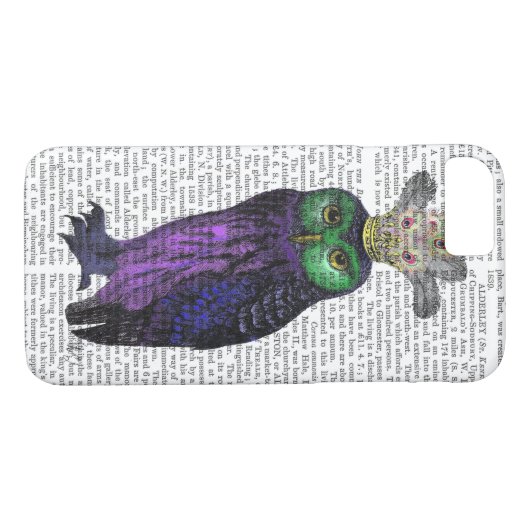 Coques Case-Mate iPhone Chouette pourpre (Dos (Horizontal))