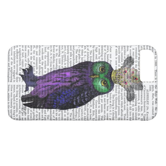 Coques Case-Mate iPhone Chouette pourpre (Dos (Horizontal))