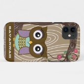 Coques Case-Mate iPhone Chouette pourpre Bois Grain Arbre Zig Zag Choisir (Dos (Horizontal))