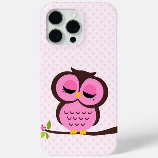 Coques Case-Mate iPhone Chouette rose (Verso)