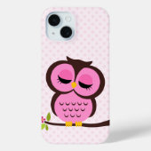 Coques Case-Mate iPhone Chouette rose (Verso)