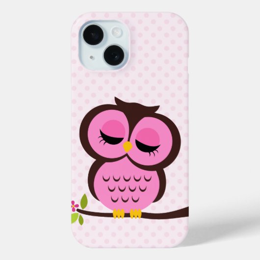 Coques Case-Mate iPhone Chouette rose (Verso)