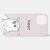 Coques Case-Mate iPhone Chouette rose de la ligne Hoot (Verso (horizontal))