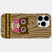 Coques Case-Mate iPhone Chouette rose Grain Zig Zag Choisissez Votre Coule (Verso (horizontal))