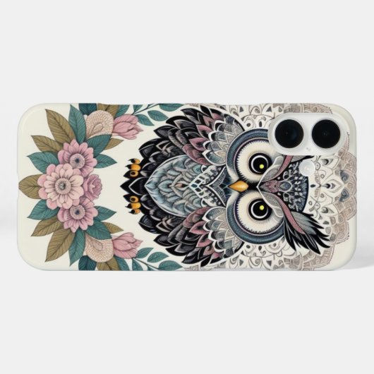 Coques Case-Mate iPhone Chouette sauvage Abstraite (Verso (horizontal))