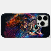 Coques Case-Mate iPhone Chouette spatiale colorée (Verso (horizontal))
