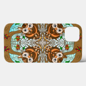 Coques Case-Mate iPhone Chouette tirée à la main Mandala (Verso (horizontal))
