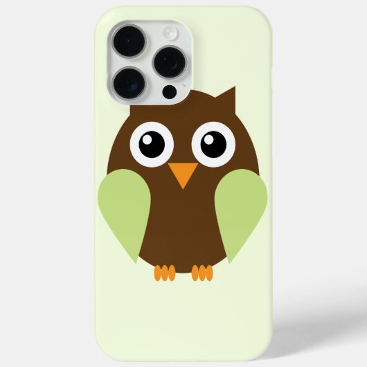 Coques Case-Mate iPhone Chouette verte mignonne (Verso)