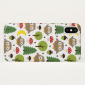 Coques Case-Mate iPhone Chouettes Dans La Forêt (Dos (Horizontal))