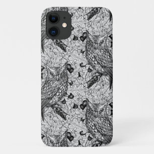 Case-Mate iPhone Case Chouettes dans le chêne, noir et blanc