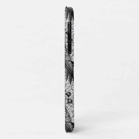 Coques Case-Mate iPhone Chouettes dans le chêne, noir et blanc (Dos/Gauche)