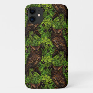 Case-Mate iPhone Case Chouettes dans le chêne, vert et marron