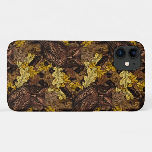 Coques Case-Mate iPhone Chouettes d'automne (Dos (Horizontal))