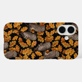 Coques Case-Mate iPhone Chouettes d'automne sur noir (Verso (horizontal))