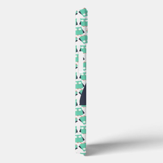 Coques Case-Mate iPhone Chouettes lunaires turquoises (Verso / Droite)