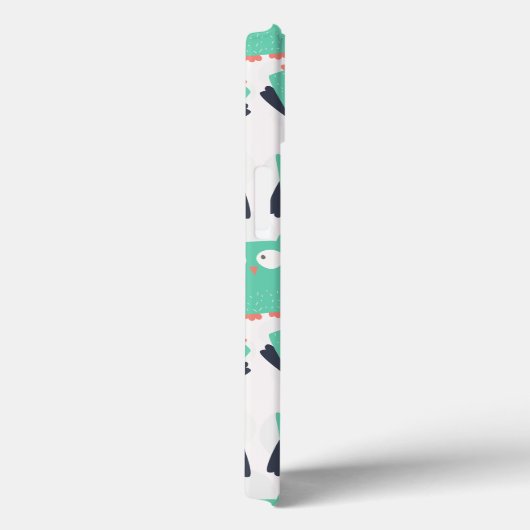 Coques Case-Mate iPhone Chouettes lunaires turquoises (Verso / Droite)
