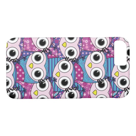Coques Case-Mate iPhone Chouettes mignonnes (Dos (Horizontal))