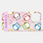 Coques Case-Mate iPhone Chouettes mignonnes, Chouette Motif, Chouettes col (Verso (horizontal))