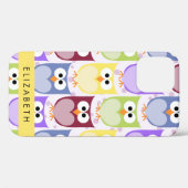 Coques Case-Mate iPhone Chouettes mignonnes, Chouette Motif, Chouettes col (Verso (horizontal))