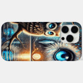 Coques Case-Mate iPhone Chouettes mystiques sous une réflexion lune (Verso (horizontal))