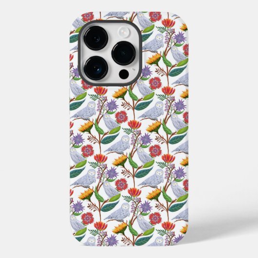 Coques Case-Mate iPhone Chouettes Neiges Avec Tulipes Et Tournesols (Verso)