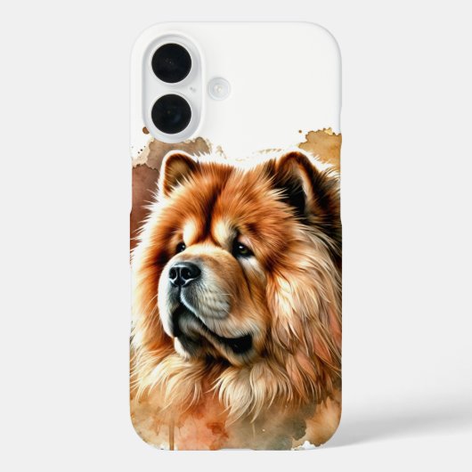Coques Case-Mate iPhone Chow Chow Watercolor Art (Verso)