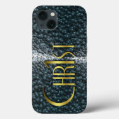 Coques Case-Mate iPhone Chr1st - Bulles d'acier dorées (Verso)