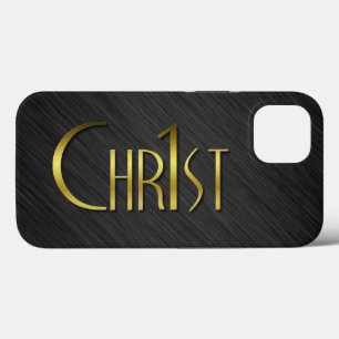 Case-Mate iPhone Case Chr1st - Or sur métal brossé