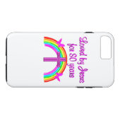 COQUES Case-Mate iPhone CHRÉTIEN 80E ANNIVERSAIRE RAINBOW DESIGN (Dos (Horizontal))