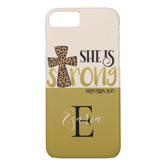Coques Case-Mate iPhone Chrétienne Personnalisée Elle Est Proverbe Forte 3 (Dos)