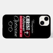 Coques Case-Mate iPhone Christ Follower déguisé en chrétien optimiste (Verso (horizontal))