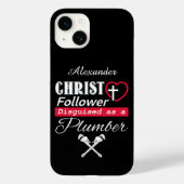 Coques Case-Mate iPhone Christ Follower déguisé en chrétien plombier (Verso)