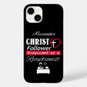 Coques Case-Mate iPhone Christ Follower déguisé en réceptionniste (Verso)