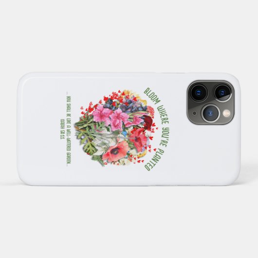 Coques Case-Mate iPhone Christian BLOOM OÙ VOUS ÊTES PLANTÉ Floral (Dos (Horizontal))