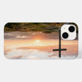 Coques Case-Mate iPhone Christian Cross Scenic Hillside Sunset iPhone Case (Verso (horizontal))