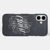 Coques Case-Mate iPhone Christian Joyeux Noël Chalkboard Calligraphie C (Verso (horizontal))