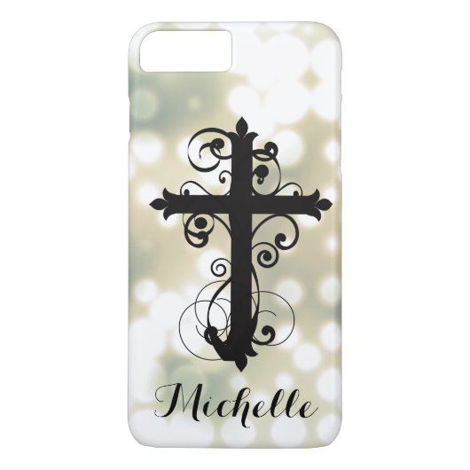 Coques Case-Mate iPhone Christian Swirling Cross Personnalisé (Dos)